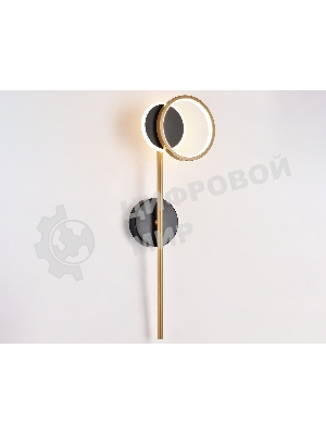 Светильник Ambrella light FL5192 SBK/GD черный песок/золото LED 3000K 9W 600*221*30