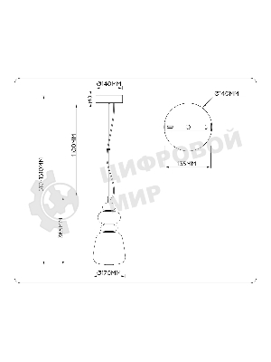 Светильник Ambrella light LH53162 SB/WH бронза/белый 12W 3000K D170*1510