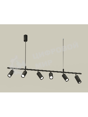 Светильник Ambrella light XB9006100/6 SBK/PBK черный песок/черный полированный MR16 GU5.3 (С9006, С6302, A2061, N6103)