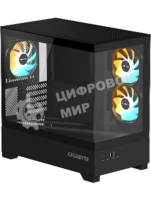 Корпус Gigabyte GB-C201P черный без БП mATX 9x120mm 3x140mm 2xUSB3.0 audio bott PSU