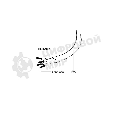 Кабель.телефонный аппарат-розетка TC6P4C-2M, 2 м