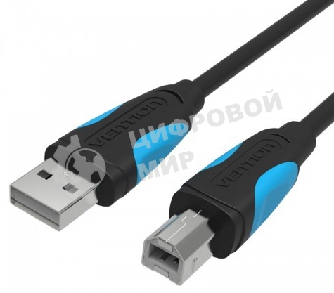 Кабель Vention USB 2.0 AM/BM - 5м. черный