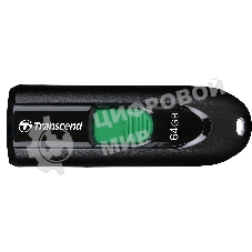 Флешка USB Transcend JetFlash 790С (TS64GJF790C), 64Gb, USB 3.0 Type-C, R/W 90/60, черный/зеленый