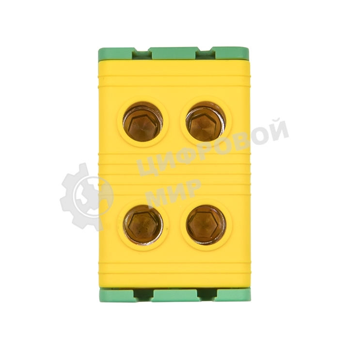 Клемма силовая вводная двойная КСВ 16-50 желто-зеленая EKF PROxima plc-kvs2-16-50-y-green EKF