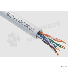 Кабель NEOMAX NM710002 U/UTP cat.5e 4x2x0.52, 24 AWG, медь, внутренний, PVC, 305м, серый