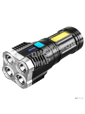 Фонарь Ultraflash LED51525 (фонарь акк 4В, черный, 4LED+COB, 3 Вт, 4 реж, Micro -USB, бокс)