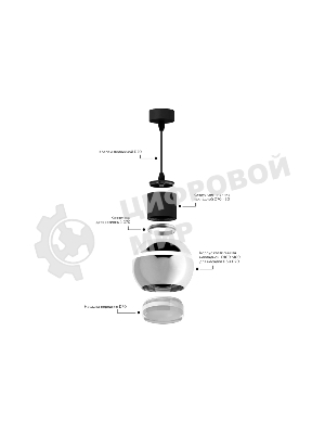 Корпус светильника C1104 PSL серебро полированное D100*H80mm MR16 GU5.3 LED 3W 4200K