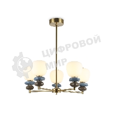 Люстра Ambrella light LH53164/5 SB/WH бронза/белый 40W 3000K D650*900