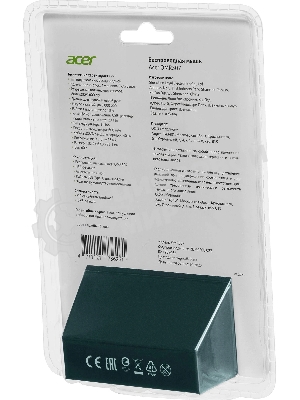 Мышь беспроводная Acer OMR307 черный, 1600 dpi, радиоканал, USB, кнопки - 4