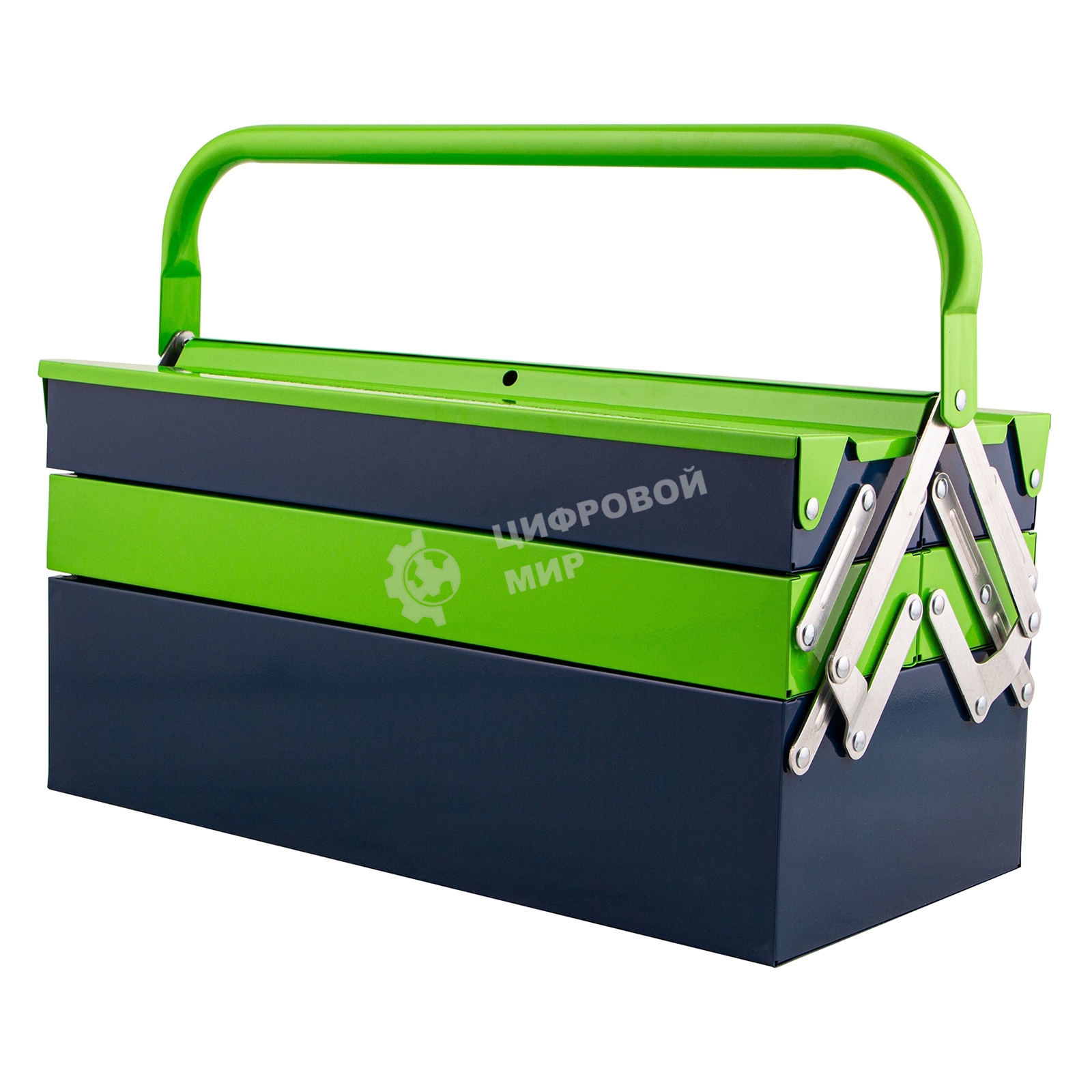 Ящик для инструмента Сибртех 430х200х200 мм, пять секций, металлический