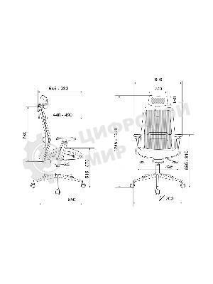 Кресло руководителя Бюрократ MC-912-H черный, сетка с подголов. крестов. металл хром