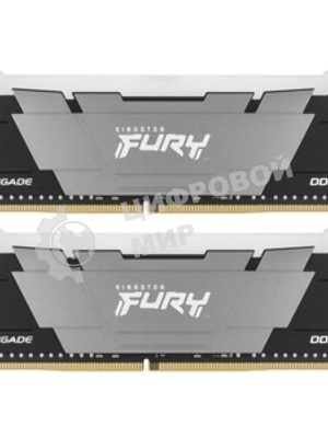 Оперативная память Kingston Fury Renegade, DDR4, 64Gb (2x32GB), 3200MHz, CL16, DIMM, радиатор, RGB, серебристый/черный