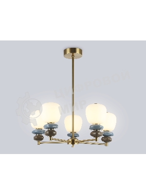 Люстра Ambrella light LH53164/5 SB/WH бронза/белый 40W 3000K D650*900