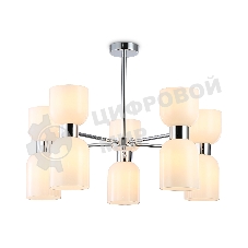 Люстра Ambrella light LH56083/10 СH/FR хром/белый матовый E14*10 max 40W D700*510