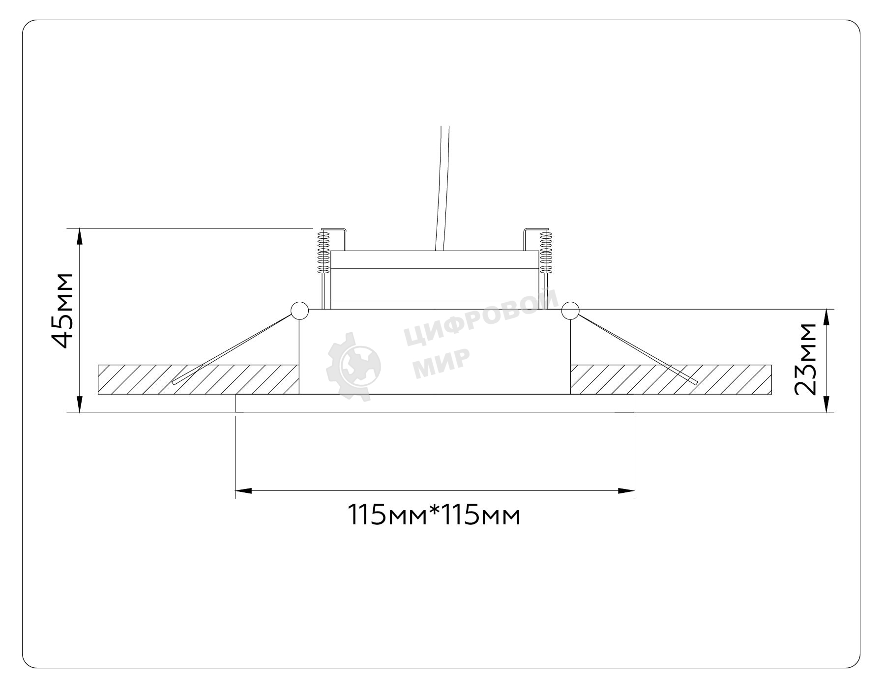 Светильник Ambrella light TN51915 WH белый GX53 max 12W 115*115*23