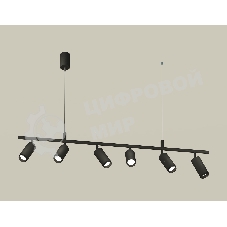 Светильник Ambrella light XB9006130/6 SBK/PBK черный песок/черный полированный MR16 GU5.3 (С9006, С6302, A2061, N6121)