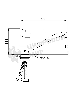SL137-004F-15 Смеситель для кухни, ø35