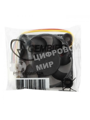 Вентилятор для корпуса Gembird черный, 40 мм, 4000 об/мин, 30 дБ, 3 pin