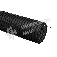 Труба гофрированная ПНД d32 мм с зондом черный (уп. 25 м) ИЭК CTG20-32-K02-025-1