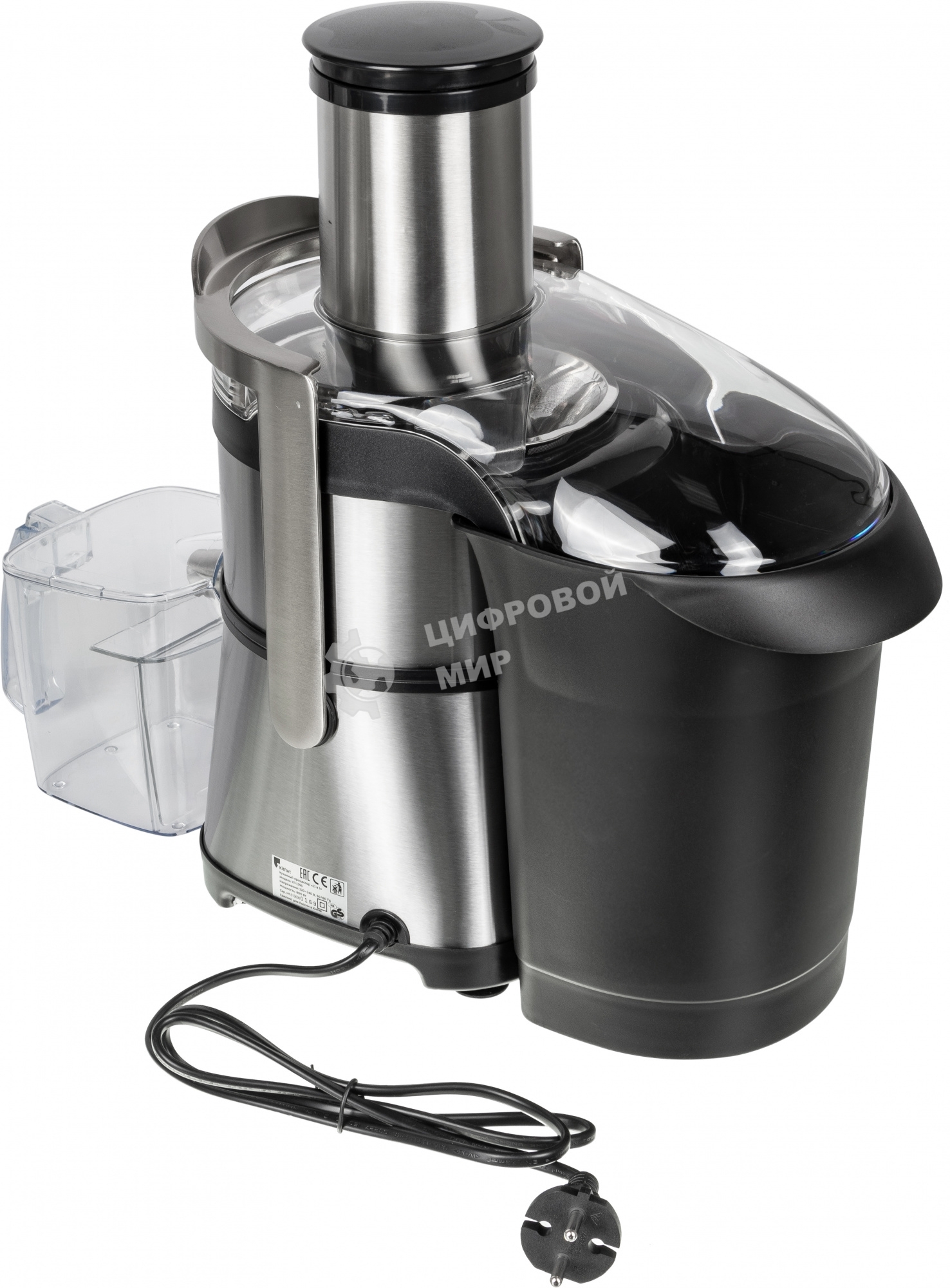 Кухонный комбайн Kitfort KT-1395 800Вт серебристый/черный