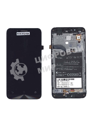 Дисплей для Asus ZenFone Go ZC500TG черный с рамкой