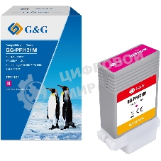 Картридж струйный G&G GG-PFI121M пурпурный (130мл) для Canon imagePROGRAF TM-250/255/350/355