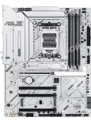 Материнская плата ASUS X870 MAX GAMING WIFI7 W, AM5, AMD X870, 4xDDR5, 4xSATA, 3xM.2, 1xPCIe 5.0 x16, 2xPCIe 4.0 x16, 1xPCIe 3.0 x16, HDMI, 1x2.5Gb LAN, USB Type-C, 3x3.5 мм, 7.1, ATX