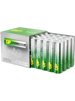 Алкалиновые батарейки GP Super Alkaline G-Tech 24А ААA - 40 шт. в пленке