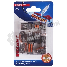 Соединительная клемма многоразовая Rexant 2-х проводная, прозрачная (0,08-4 мм²), (10 шт.)