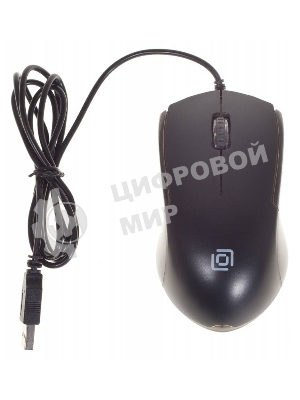Мышь проводная Oklick 245M черный, 1000 dpi, USB, кнопки - 3