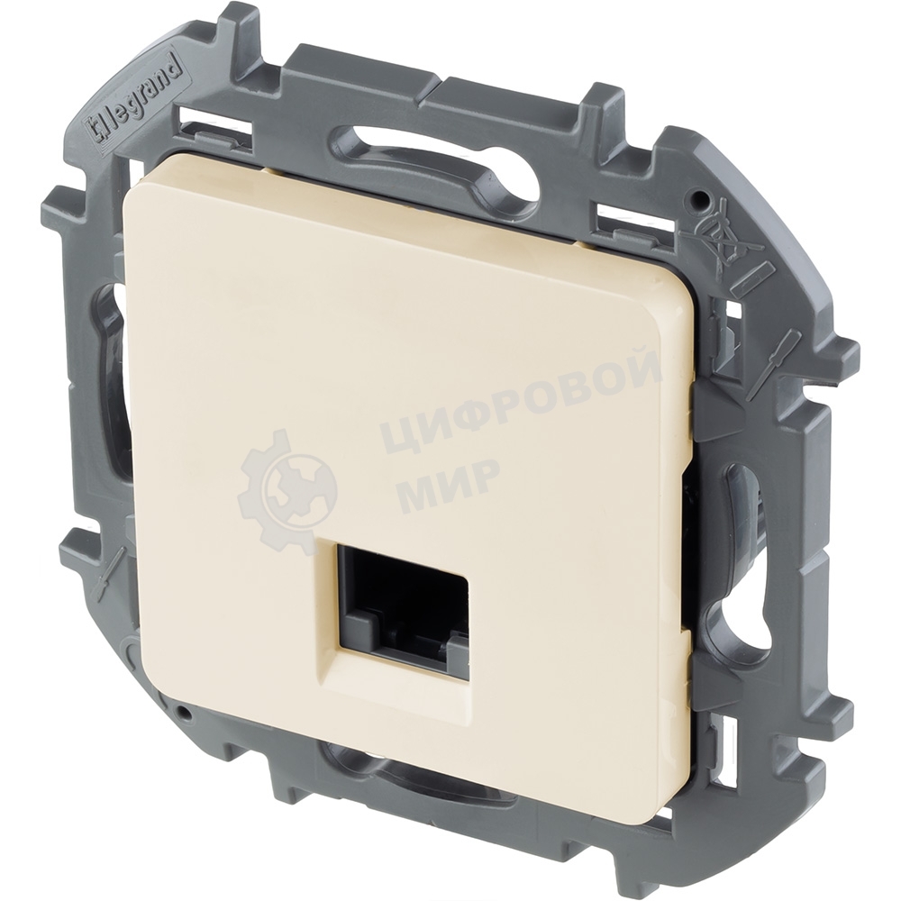 Информационная розетка RJ45 категория 6 UTP слоновая кость