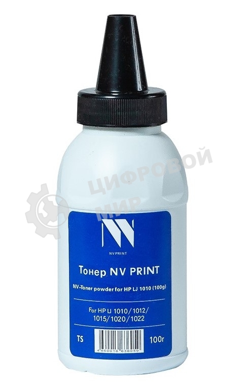 Тонер NVP HP 1010 (100 г) для HP LaserJet LJ P2030, 2035, 2050, 2055,LJ Pro M400, 401, 425,LJ 4200, 4250,LJ 4300, 4350,LJ 1010, 1012, 1015, 1018, 1020, 1022, M1319, 3010, 3015, 3020, 3030, 3050, 3052, 3055, M1005mfp, LJ 4240, 4250, 4350,LJ 1160, 3390, 3392, 1320, LJ 5200, LJ P3005, 3027, 3035, LJ P2014, 2015, M2727; Canon LBP2000, 6650, 6680, 6300, 6310, 2900, 3000, 3300, 3360, 3310, 3370, 6750, MF 5840, 5880, 5940, 5980