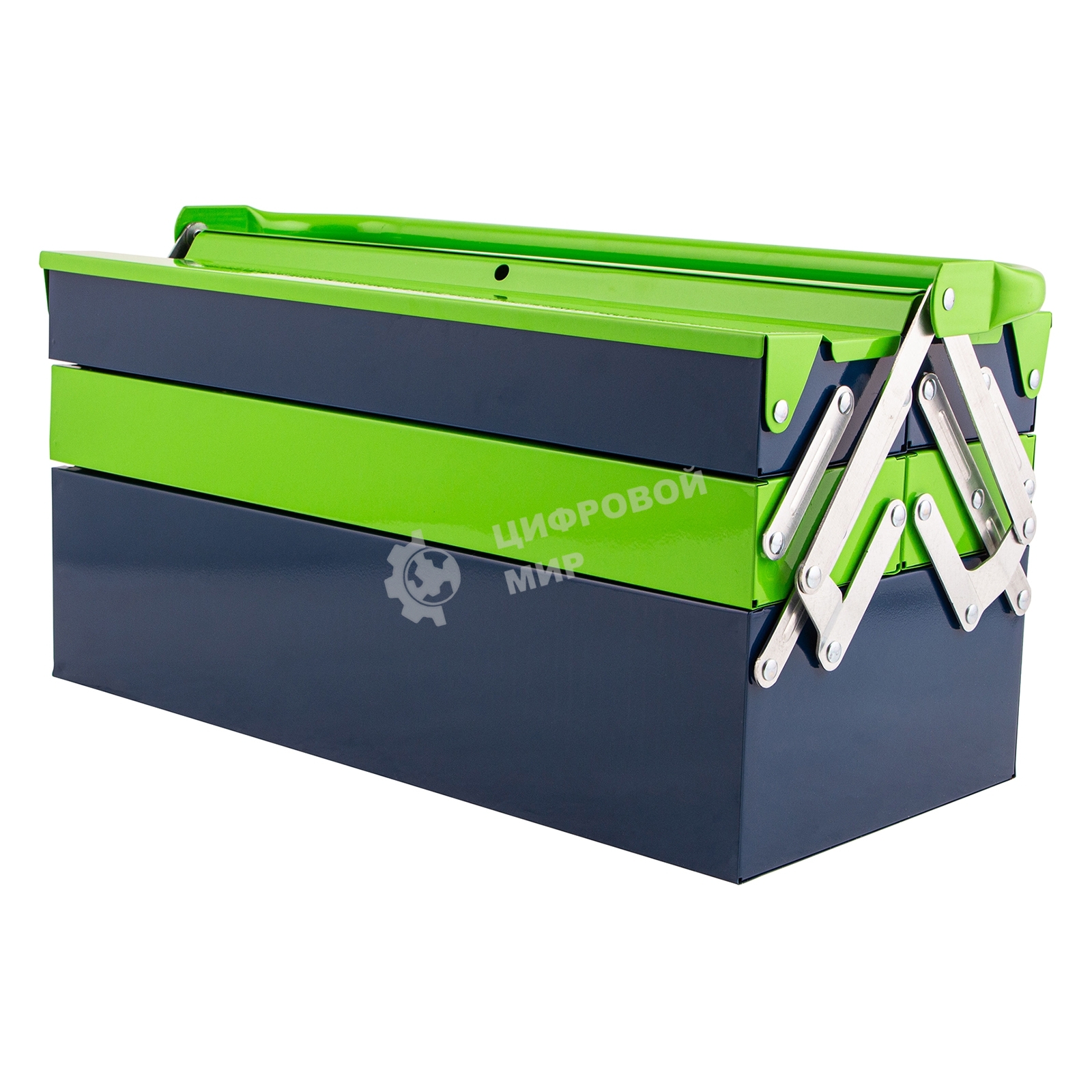 Ящик для инструмента Сибртех 430х200х200 мм, пять секций, металлический