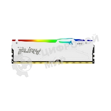 Оперативная память Kingston Fury Beast, DDR5, 64GB (4x16GB), 6000MHz, CL40, DIMM, с радиаторами, RGB, белый