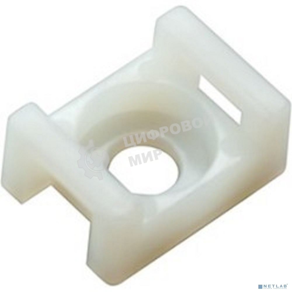 Площадка для крепления стяжки Rexant (ПС-2) 22x16 мм, белая, упаковка 100 шт.