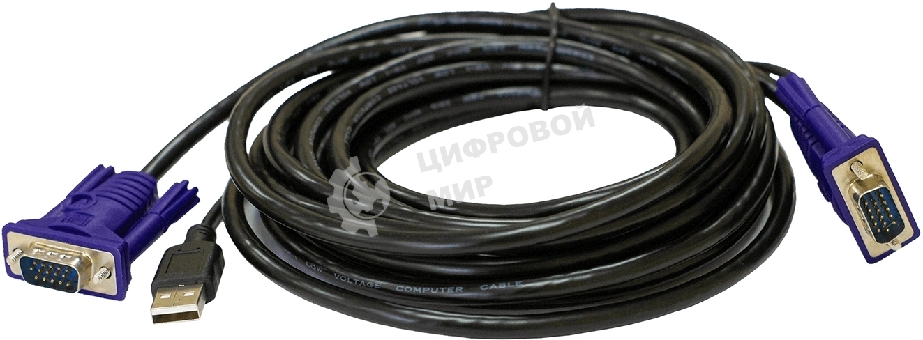 Кабель KVM ORIGO OKVMCU5/A1A с разъемами VGA и USB, 5 м
