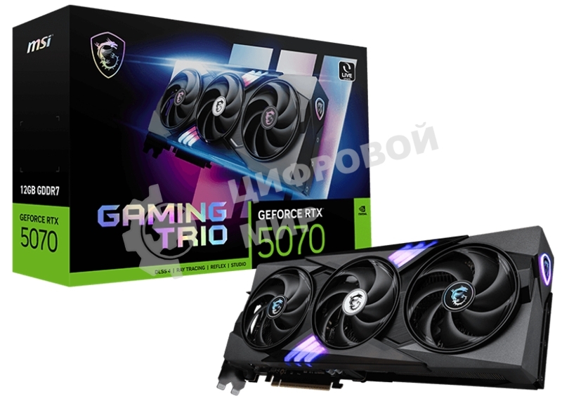 Видеокарта MSI GeForce RTX 5070 12G GAMING TRIO