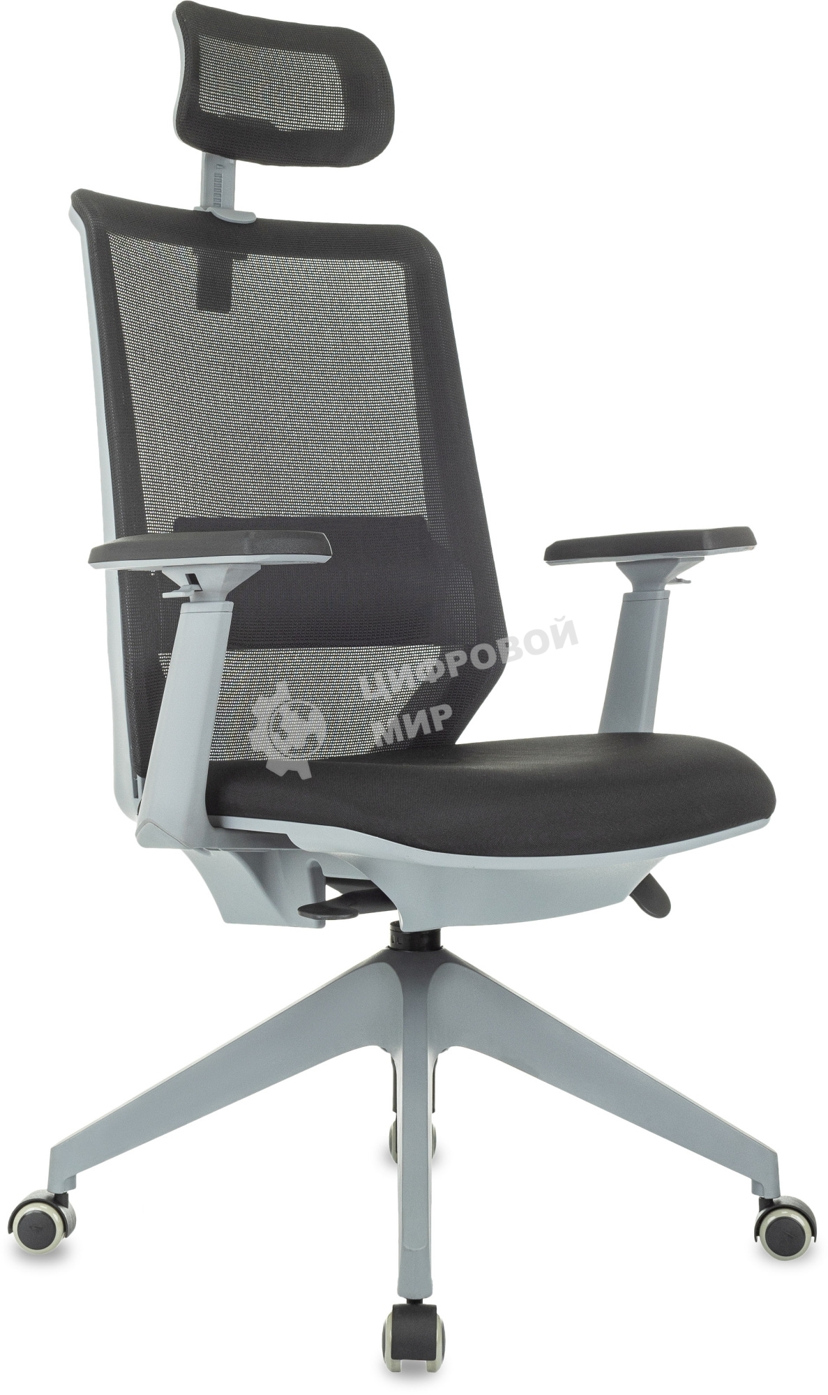 Кресло руководителя Бюрократ MC-G611NL-H черный Elastic-102 с подголов. крестов. 4-луч. пластик пластик серый