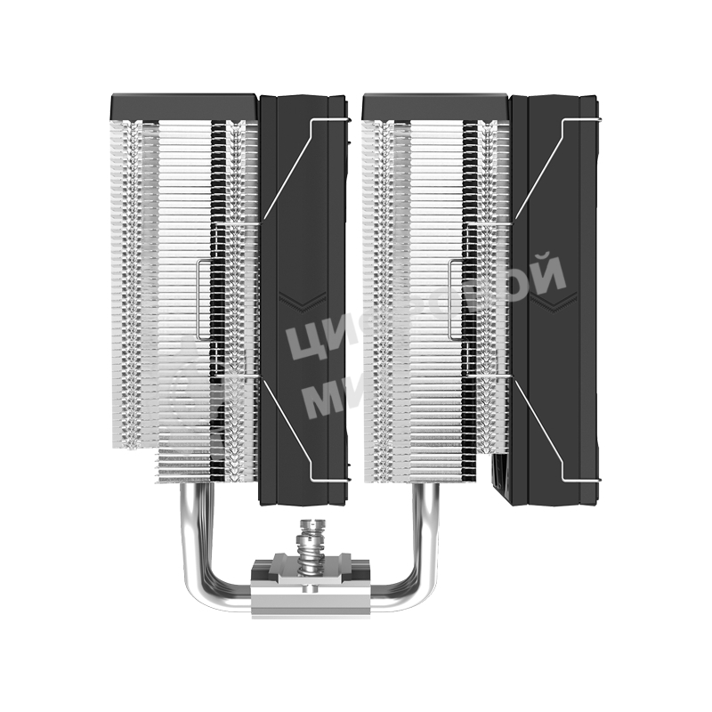 Кулер для процессора SAMA A60E (265W, 4-pin PWM, 156.5mm, 6x6mm, 2x120мм, 78CFM, 29dBA, 2200RPM, S: 1851/1700/1200/115X, AM5/AM4, серебристый)