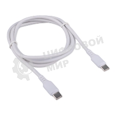 Кабель USB2.0 Cablexpert CCB-USB2-CMCMO1-1MW, TypeC/TypeC, Classic 0.1, 3A, 60Вт, PD/QC3.0, медь, 1м, белый, коробка