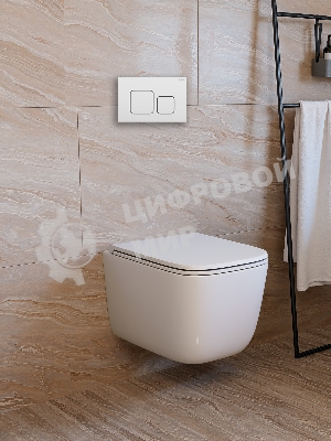 Инсталляция с унитазом комплект BAU PRO 6 в 1: унитаз подвесной безободковый торнадо Bau Dream 51х35, быстросъемное сиденье микролифт, кнопка смыва BAU Soul, белая