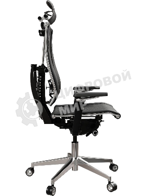 Кресло руководителя Метта Yoga 4DT B2-15D - YM93+Infinity+carbon черный сетка/кожа с подголов. крестов. алюминий хром (комплект 1 шт)