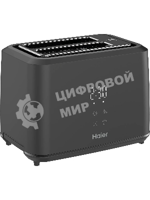 Тостер Haier HT-503 черный, 930 Вт, 2 слота