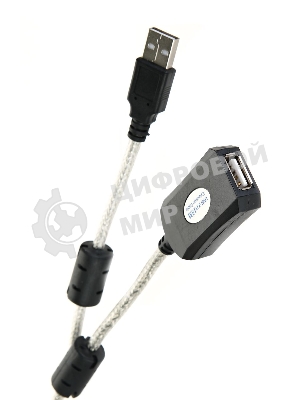 Кабель удлинитель Aopen активный ACU823-15M, USB2.0-repeater AM/AF 15м