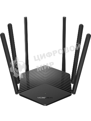 Роутер Mercusys AC1900 Wireless AC Gigabit Router, 600 Mbps at 2.4 GHz + 1300 Mbps at 5 GHz, 6×5dBi Fixed External Antennas with Beamforming, 2× G LAN Ports, 1× G WAN Port, Access Point Mode, 3X3 MU-MIMO, Parental Controls, Guest Network, Smart Connect