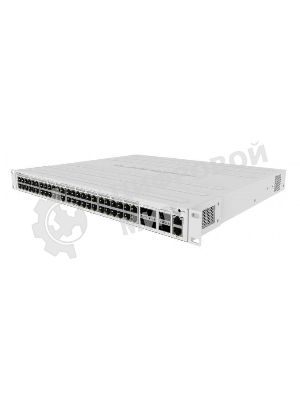 Коммутатор CRS354-48P-4S+2Q+RM Cloud Router Switch 354-48P-4S+2Q+RM with 48 x Gigabit RJ45 LAN (all PoE-out), 4 x 10G SFP+ cages, 2 x 40G QSFP+ cages, RouterOS L5, 1U rackmount enclosure, 750W PSU