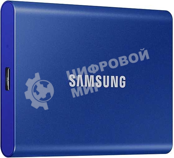 Внешний SSD Samsung T7, 1TB, USB 3.2 Gen 2 Type-C, R/W 1050/1000, синий