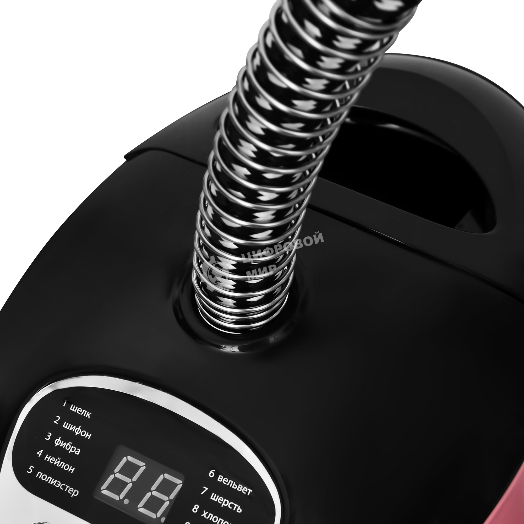 Отпариватель Hyundai H-US02543 розовый/черный, 1800 Вт, 40 г/мин, 1.35 л