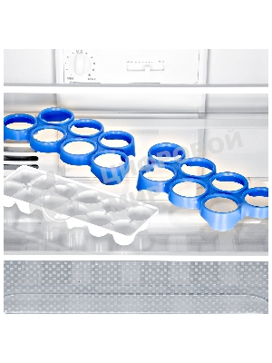 Холодильник Hyundai CC2056FWT белый двухкамерный 129/64л морозилка снизу, No Frost