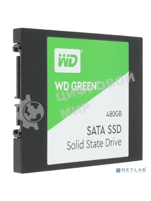 Накопитель SSD WD Green WDS480G3G0A, 480Gb, SATA III, 2.5